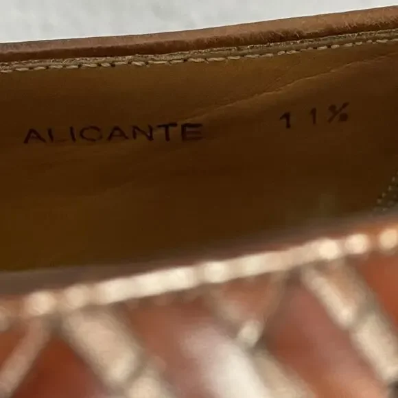 Mezlan Alicante Shoes Mens Size 11.5 W Brown Leather Tassel Loafers Dress Brogue - Picture 16 of 16